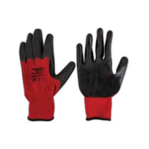 Εικόνα της Γάντια Κόκκινα Νο9 Πολυεστερικά με Επικάλυψη Νιτριλίου (Παλάμη+Δάχτυλα)