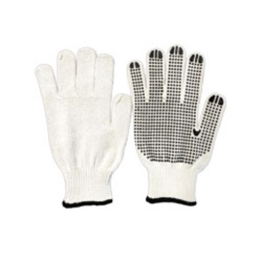 Εικόνα της Γάντια Λευκά Νο9 Βαμβακερά με Επικάλυψη PVC Ακιδωτά (Παλάμη+Δάχτυλα)