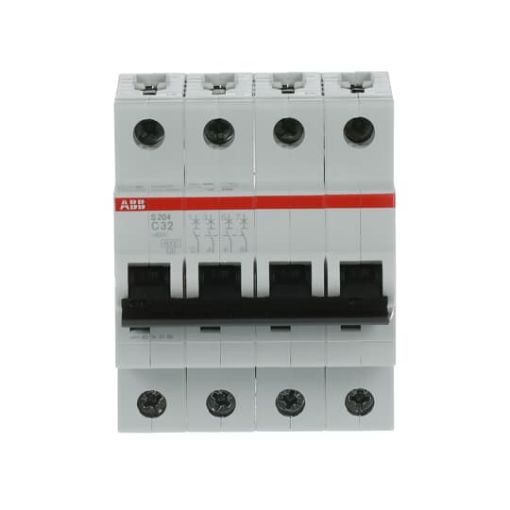 Picture of S204-C32 Miniature Circuit Breaker 4P 32A C 6kA