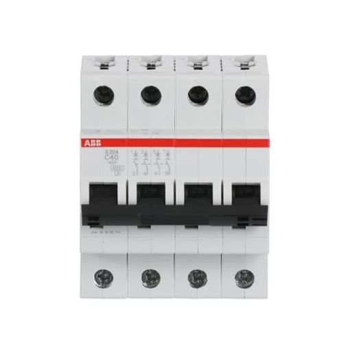 Picture of S204-C40 Miniature Circuit Breaker 4P 40A C 6kA