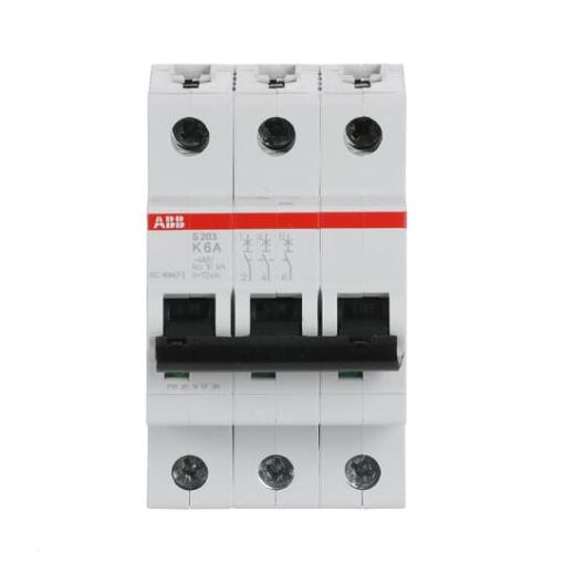 Picture of S203-K6 Miniature Circuit Breaker 3P 6A K 6kA