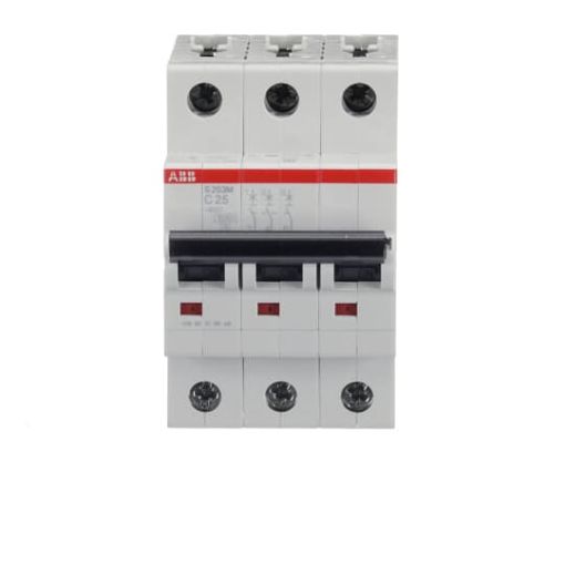Picture of S203M-C25 Miniature Circuit Breaker 3P 25A C 10kA