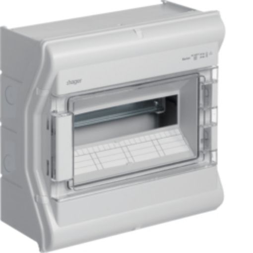 Εικόνα της VE112PN VECTOR Πίνακας Επίτοιχος Στεγανός 1Χ12 IP65 310Χ302Χ151mm Διάφανη Πόρτα Προστασία UV