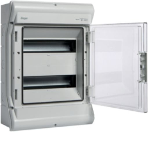 Εικόνα της VE212N VECTOR Πίνακας Επίτοιχος Στεγανός 2Χ12 IP65 310Χ427Χ151mm Διάφανη Πόρτα Προστασία UV