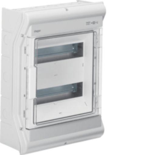Εικόνα της VE212PN VECTOR Πίνακας Επίτοιχος Στεγανός 2Χ12 IP65 310Χ427Χ151mm Διάφανη Πόρτα Προστασία UV