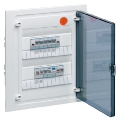 Εικόνα της VF212TAE GOLF Πίνακας Χωνευτός 2Χ12 Μονταρισμένος 318x382x72mm IP40 Διάφανη Πόρτα