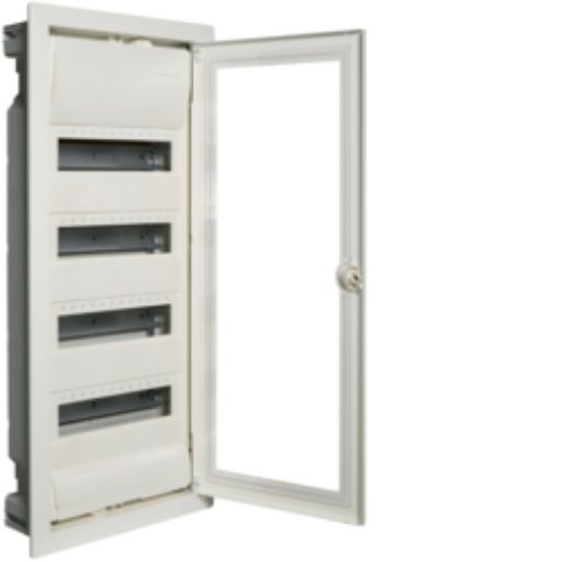 Εικόνα της VU48NG VOLTA Πίνακας Χωνευτός 4Χ12 Μεταλλοπλαστικός 315x720x89mm IP30 Διάφανη Πόρτα