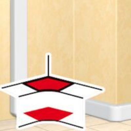 Εικόνα της Εσωτερική Γωνία Ρυθμιζόμενη 80-100° για Κανάλια 80/105x35mm 010601