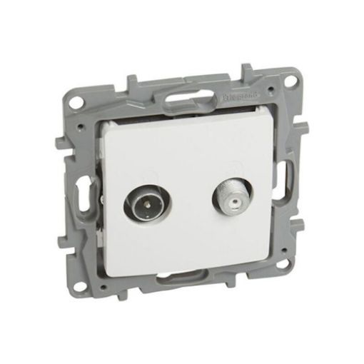 Εικόνα της Πρίζα TV/SAT Διέλευσης Λευκή Niloe 664557