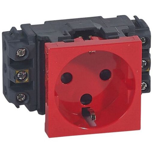 Εικόνα της Πρίζα Σούκο UPS Κόκκινη με Βίδες Mosaic 077621