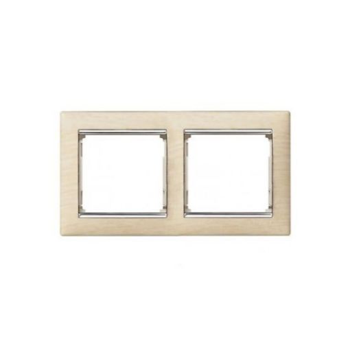 Εικόνα της Πλαίσιο 2 Θέσεων Οριζόντιο Ξύλο Ανοιχτό/Ασήμι Valena 770382