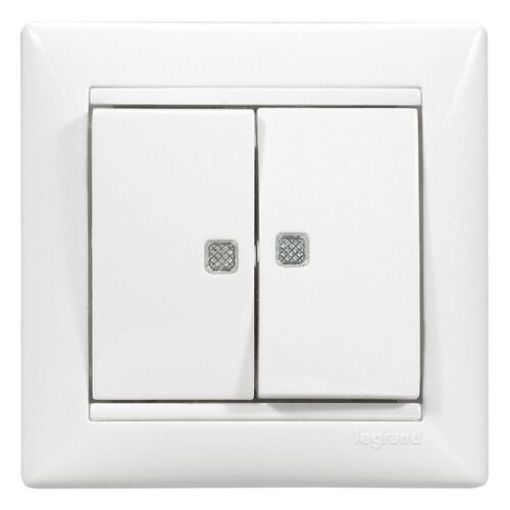 Εικόνα της Διακόπτης Κομμιτατέρ με Ένδειξη Κατάστασης Λευκό Valena 774213