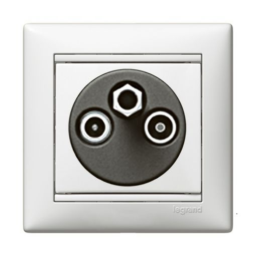 Εικόνα της Πρίζα TV-RAD-SAT Απλή Λευκή Valena 774435