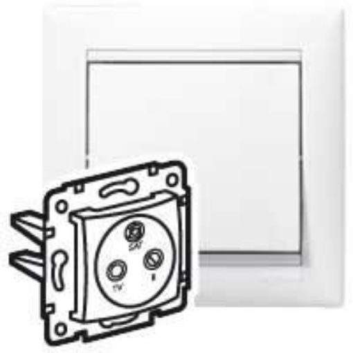 Εικόνα της Πρίζα TV-RD-SAT Διελεύσεως Λευκή Valena 774437