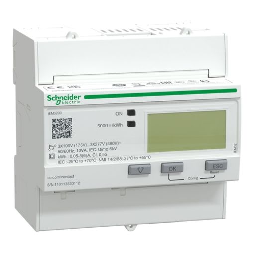 Picture of A9MEM3200 Three-Phase Energy Meter Through Voltage M/T /5 or /1 iEM3200