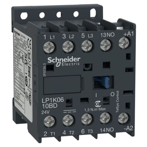 Picture of LP1K0610BD Mini Power Relay 3P 2.2kW 24VDC NO
