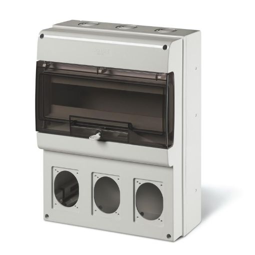 Εικόνα της Πίνακας Επίτοιχος 1x16 με 3 Θέσεις για Πρίζες IP66 328x400x140mm 672.4316