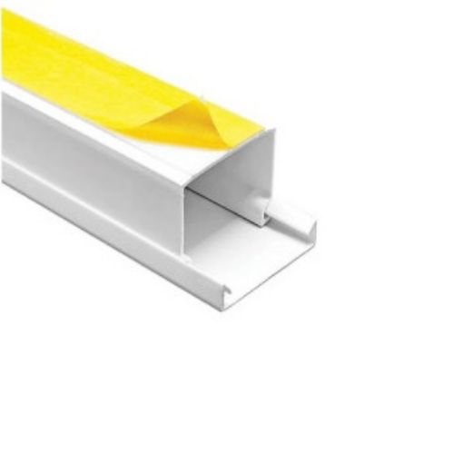 Εικόνα της Κανάλι Αυτοκόλλητο 12x12mm Λευκό A Ποιότητας