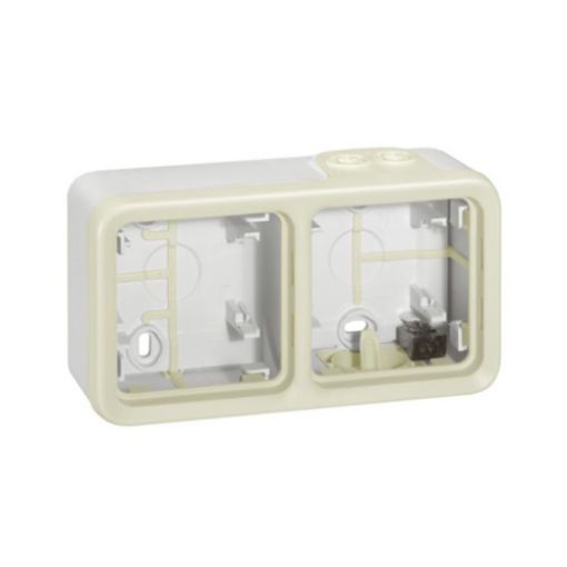 Εικόνα της Κουτί Επίτοιχο 2 Θέσεων Οριζόντιο IP55 Λευκό PLEXO 069690