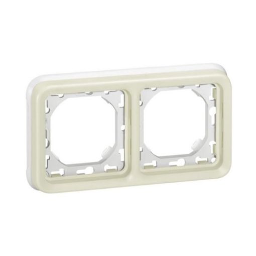 Εικόνα της Πλαίσιο 2 Θέσεων Οριζόντια για Χωνευτή Τοποθέτηση IP55 Λευκό PLEXO 069694