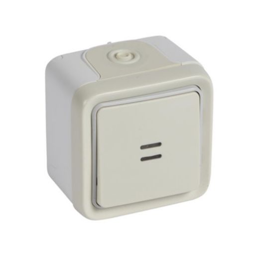 Εικόνα της Μπουτόν Φωτεινό Επίτοιχο Λευκό IP55 Πλήρες PLEXO 069762