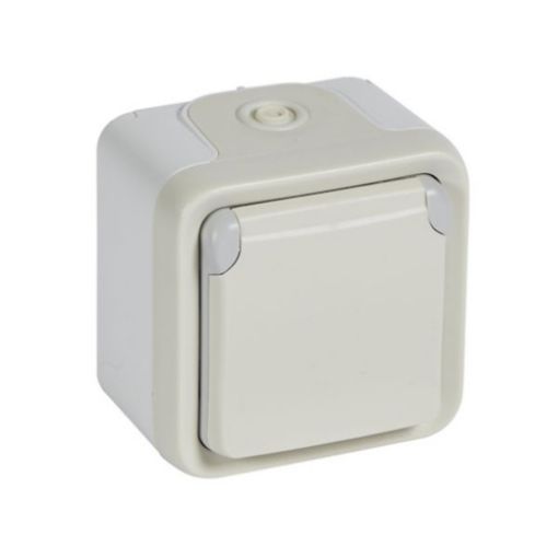 Εικόνα της Πρίζα Σούκο Επίτοιχη Λευκή IP55 Πλήρης PLEXO 069771