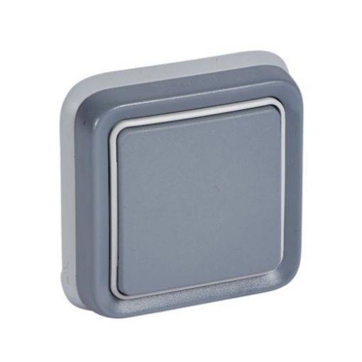 Εικόνα της Διακόπτης Α/Ρ Χωνευτός Γκρι IP55 Πλήρης PLEXO 069812