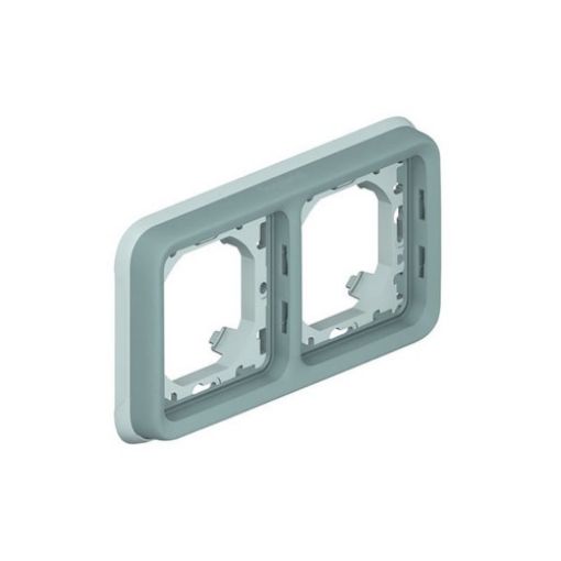 Εικόνα της Πλαίσιο 2 Θέσεων Οριζόντια για Χωνευτή Τοποθέτηση IP55 Γκρι PLEXO 069683