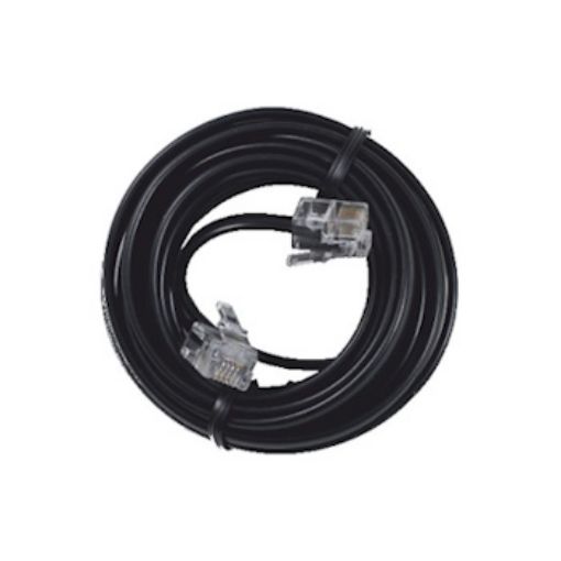 Εικόνα της Καλώδιο Συνδέσεως Τηλεφώνου με Κλιπς RJ11 (6P4C) 10m Μαύρο Blister