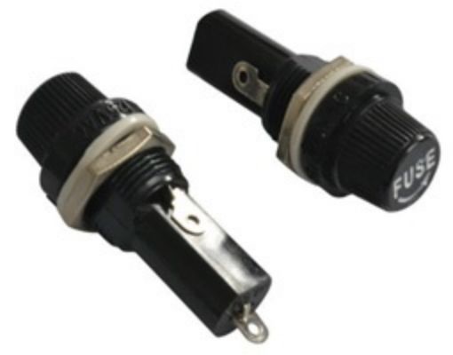 Εικόνα της Ασφαλειοθήκη Βιδωτή 6.35x30mm 10A, Φ15mm, S1057 SXG Μαύρη
