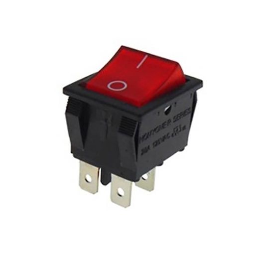 Εικόνα της Διακόπτης Rocker Μεγάλος με Λυχνία 4P ΟΝ-OFF 22A 250V R4210