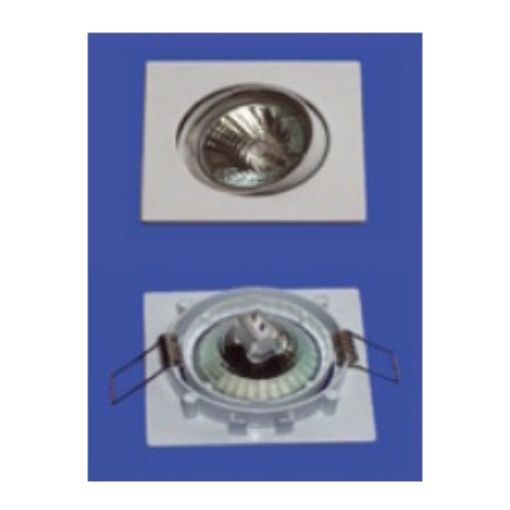 Εικόνα της Σποτ Χωνευτό MR16 Κινητό Τετράγωνο 80x80mm Χρύσο Ματ 11360004