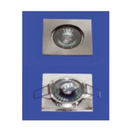 Εικόνα της Σποτ Χωνευτό MR16 Σταθερό Τετράγωνο 76x76mm Νίκελ Γυαλιστερό 11370002