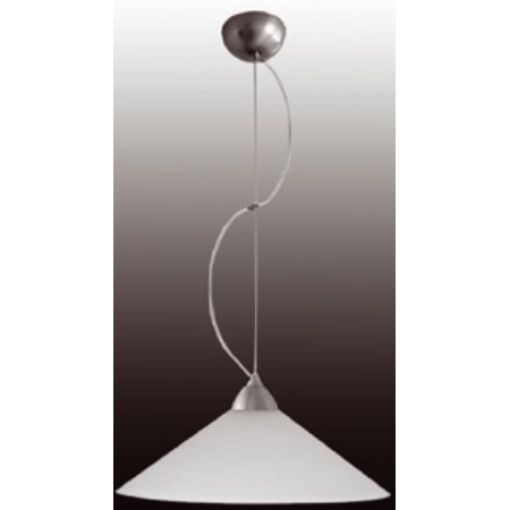 Εικόνα της Φωτιστικό Κρεμαστό Μονόφωτο με Γυαλί Λευκό TS-1 Φ360