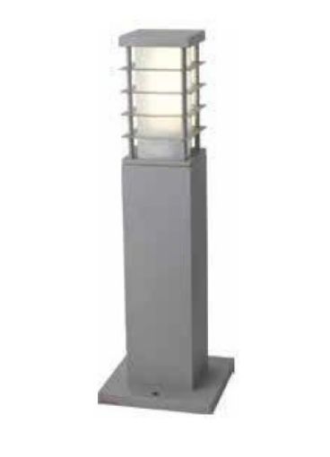 Εικόνα της Φωτιστικό Δαπέδου Τετράγωνο Κολόνα με Σκίαστρο Γκρι