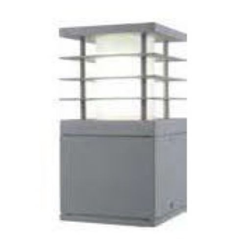 Εικόνα της Φωτιστικό Δαπέδου Τετράγωνο Κολόνα με Σκίαστρο Γκρι 7233-200