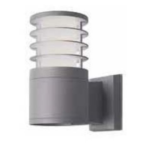 Εικόνα της Φωτιστικό Απλίκα Επίτοιχο Κυλινδρικό με Σκίαστρο Γκρι 7044
