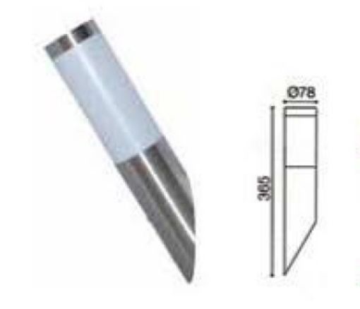 Εικόνα της Φωτιστικό Απλίκα Επίτοιχο Κυλινδρικό Πυρσός BT1003WU-SS