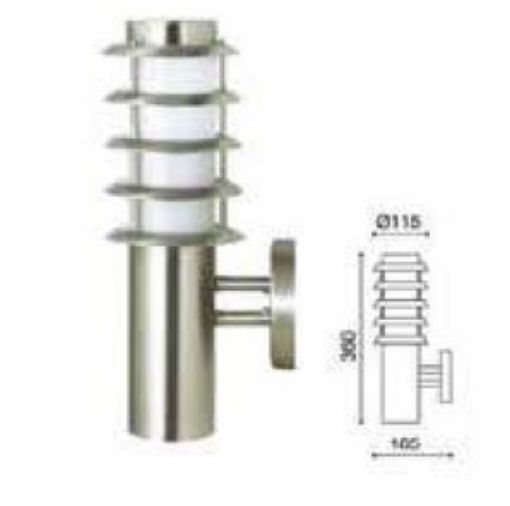 Εικόνα της Φωτιστικό Απλίκα Επίτοιχο Κυλινδρικό Πυρσός με Σκίαστρο Γκρι