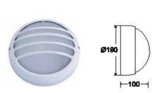 Εικόνα της Πλαφονιέρα Επίτοιχη με Πλέγμα Μαύρη BT2204S-B