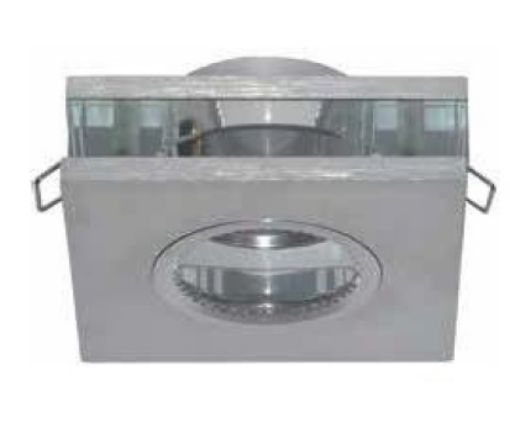 Εικόνα της Χωνευτό Σποτ Τετράγωνο Γυάλινο GU5.3