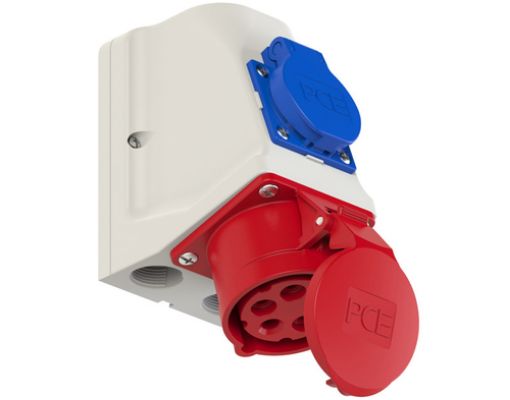 Εικόνα της 9215-6 Πρίζα Θηλυκή 5P 16Α 400V IP44 με Πρίζα Σούκο