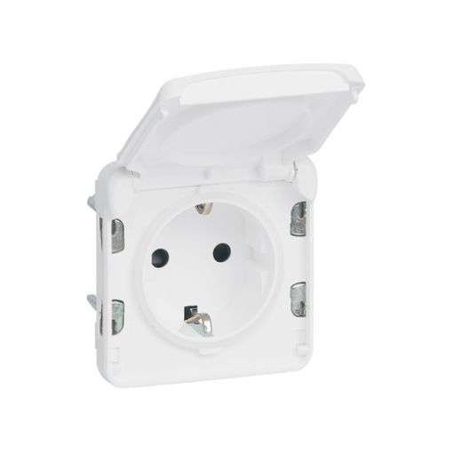 Εικόνα της Μηχανισμός Πρίζας Σούκο με Καπάκι Αντιμικροβιακό IP55 Artic Plexo 070722