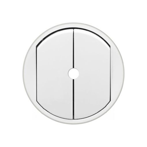 Εικόνα της Πλακίδιο Διπλού Διακόπτη PLC WHITE (Λευκό) Celiane 068072