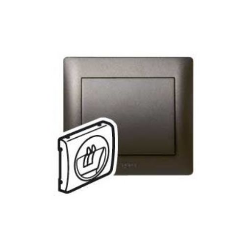 Εικόνα της Πλακίδιο Απλής Πρίζας Ηχείων Dark Bronze Galea Life 771200