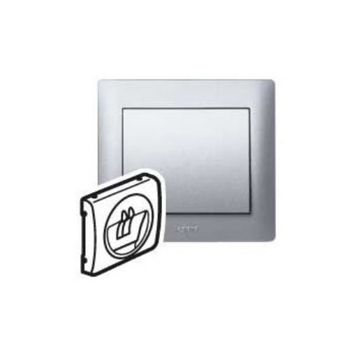 Εικόνα της Πλακίδιο Απλής Πρίζας Ηχείων Soft Αλουμινίου Galea Life 771300