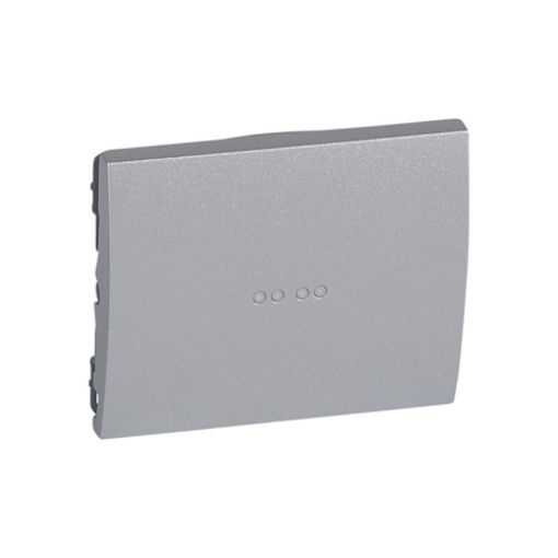 Εικόνα της Πλακίδιο Διακόπτη Φωτιζόμενου Soft Αλουμινίου Galea Life 771334