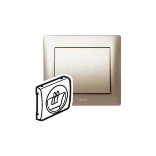 Εικόνα της Πλακίδιο Απλής Πρίζας Ηχείων, Τιτάνιο Galea Life 771400