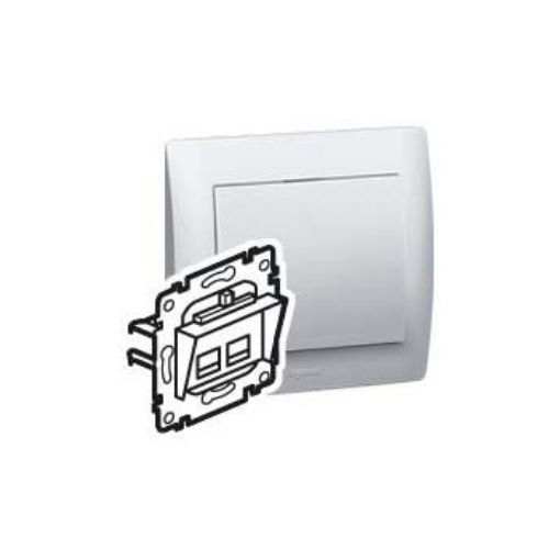 Εικόνα της Μηχανισμός Πρίζας RJ45 Cat.6 UTP 2 Εξόδων Galea Life 775823