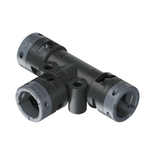 Εικόνα της Διακλάδωση Τ για Σπιράλ Φ10 σε 2 Φ10 IP66 Μαύρο 6BT101010